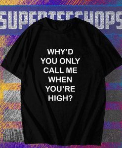 Why'd you only call me when you're high raglan t-shirt TPKJ1