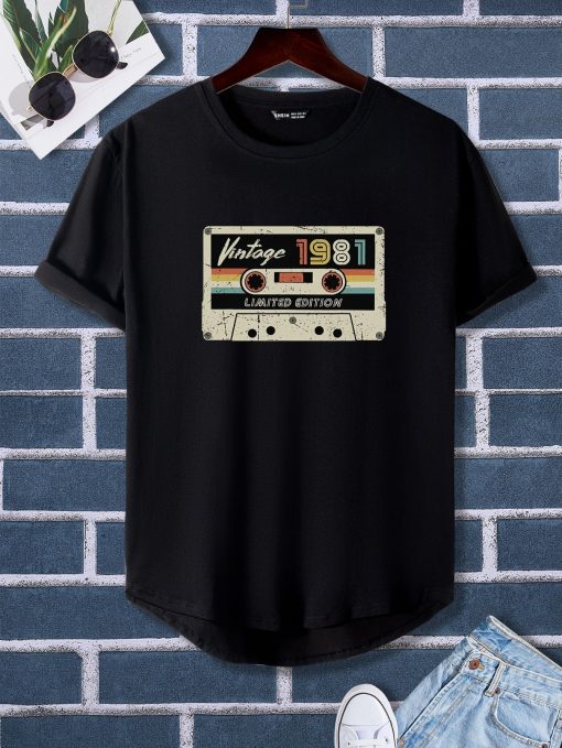 Men Letter Graphic Tee