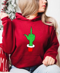 Ladies Hands Finger Grinch Hoodie