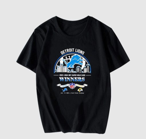 Lions 2023-2024 NFC Super Wild T Shirt thd