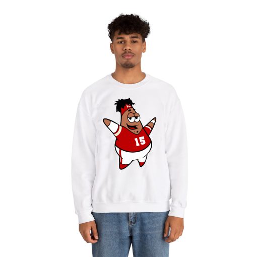 Patrick Star Mahomes Funny Kansas City Spongebob Sweatshirt thd