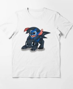 StitchToothless Crossover Design T-Shirt thd