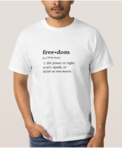 freedom Military Quotes T-Shirt thd