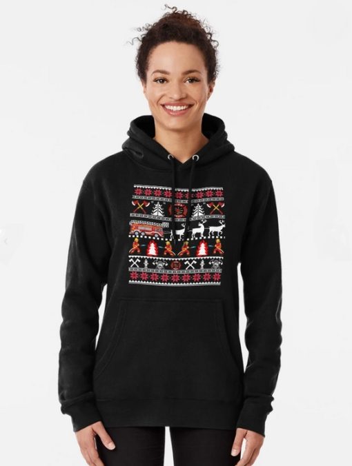 Firefighter Ugly Christmas Fireman Fire Christmas Hoodie thd