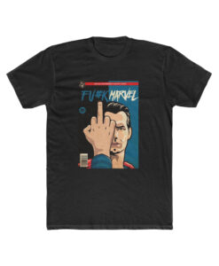 Fuck Marvel Superman Black T-Shirt thd